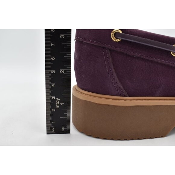 Sperry Womens Size 10 Wells Purple Leather Nubuck Slip On Boat Shoes - Picture 11 of 13